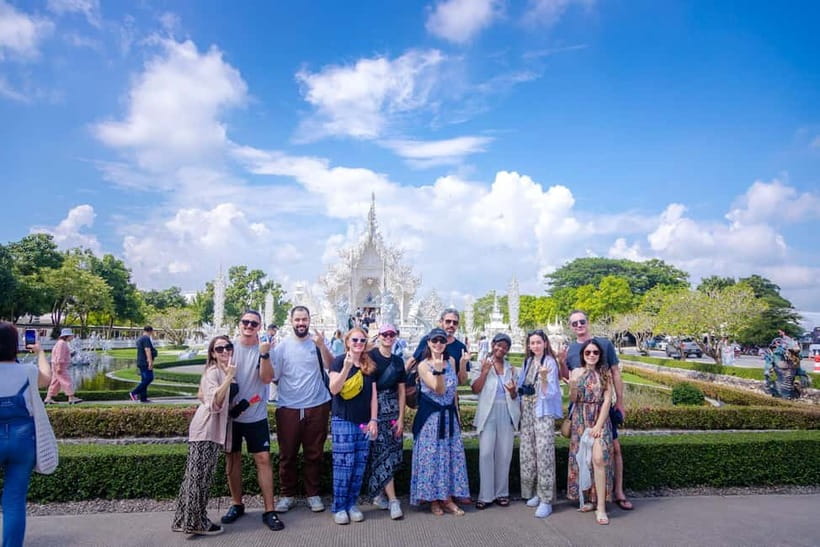 Chiang Mai: White, Red/Black & Blue Temples Tour with Lunch - Wat Rong Khun White Temple: the shimmering carvings that stop you in your tracks