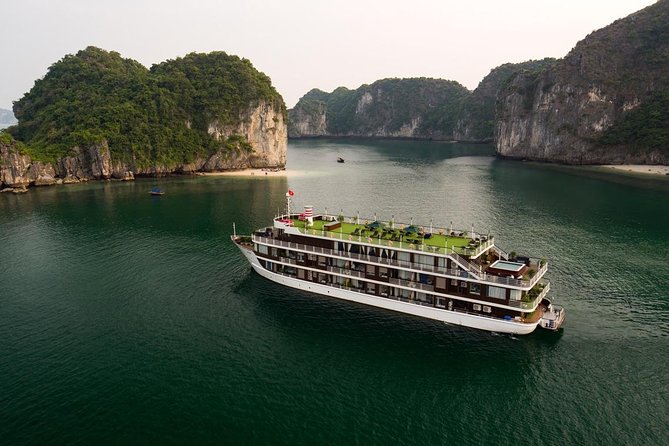 Doris Cruise 5 star cruise 2 days visiting Halong Bay Lan Ha Bay private balcony - Day 2 sunrise Taichi: short, simple, and actually relaxing