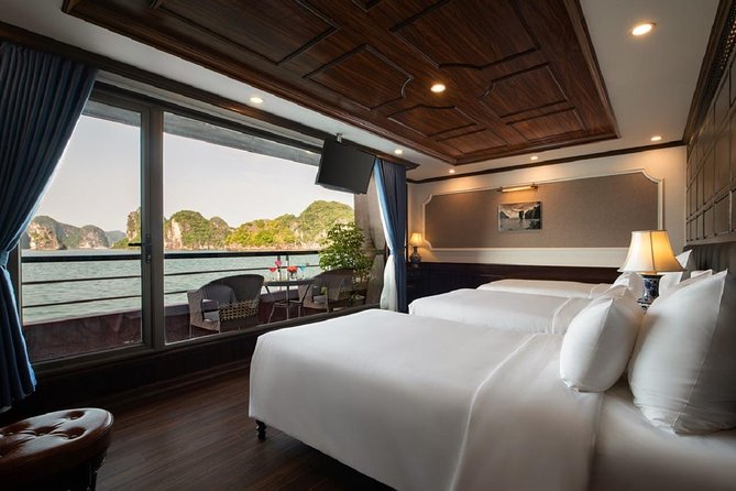 Doris Cruise 5 star cruise 2 days visiting Halong Bay Lan Ha Bay private balcony - Lunch, then the return to Hanoi: keep your evening flexible