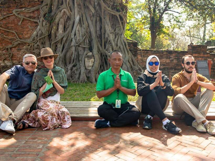 From Bangkok: Ayutthaya Historical Park Guided Day Trip - Wat Mahathat: the Buddha head in tree roots moment