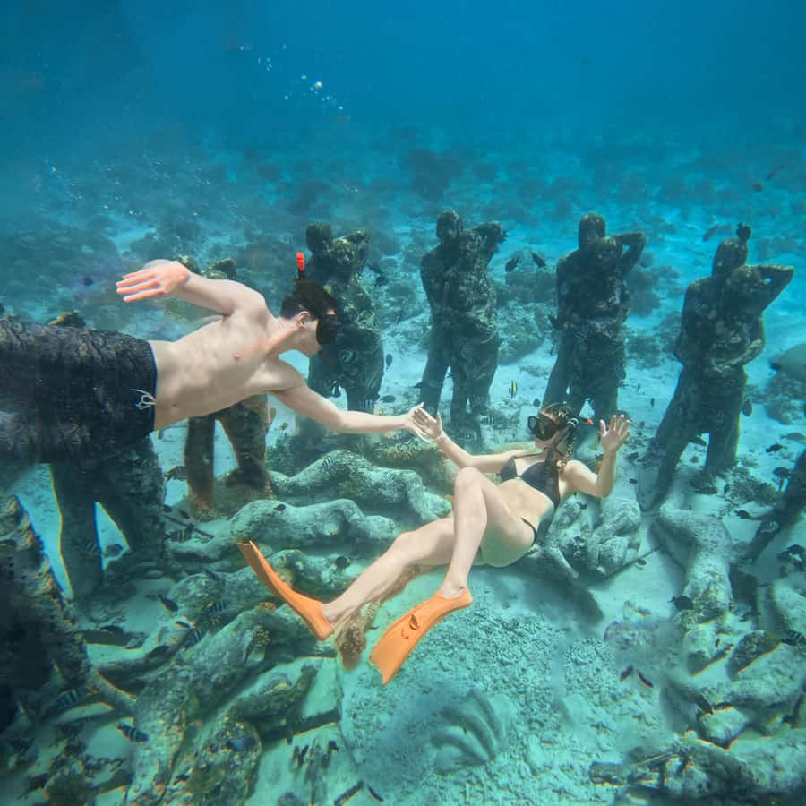 From Gili Trawangan: Gili Islands Snorkeling Boat Tour - Stop 1: The Nest underwater sculptures (Bask Nest)