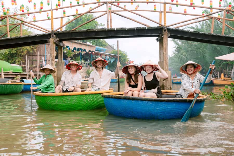 From Hoi An: Market Tour, Basket Boat Ride and Cooking Class - Bamboo basket boat through coconut palms: 40 minutes of scenery and laughs