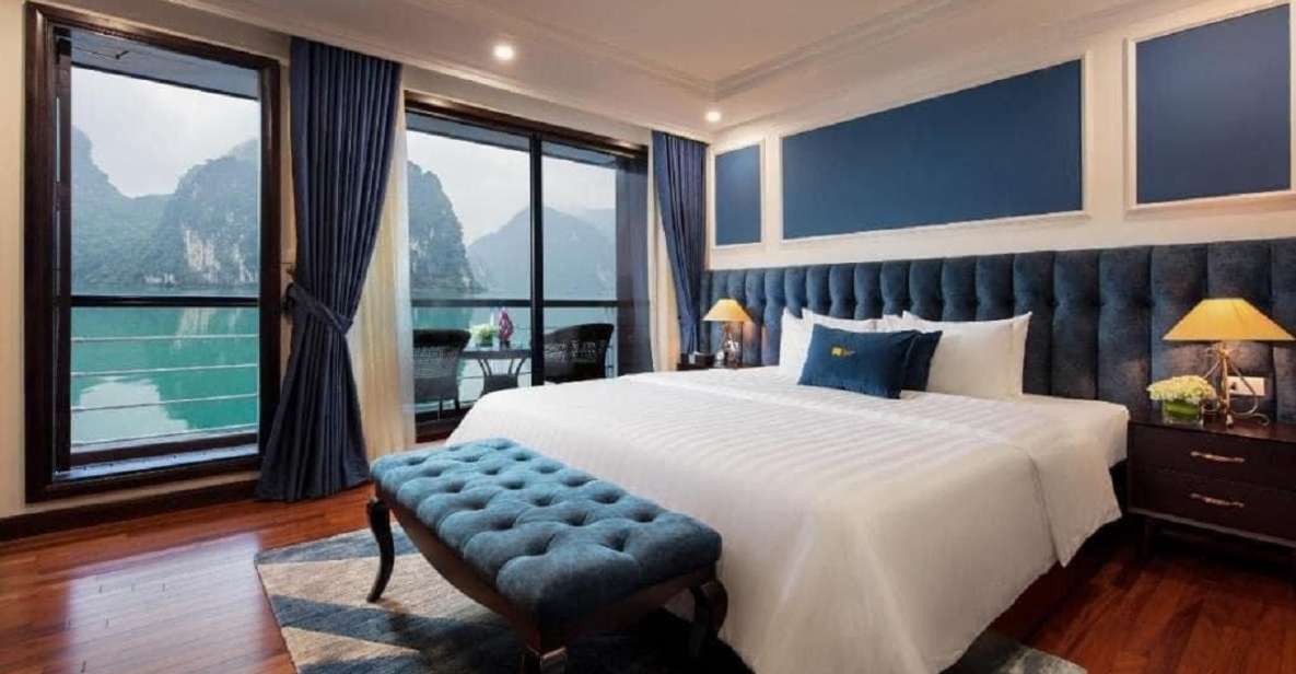 Hanoi: 2-Day Halong & Lan Ha Bay 5-Star Cruise with Balcony - Day 1 at Sea: Dark and Bright Cave, Spring Rolls, and Sunset Tea