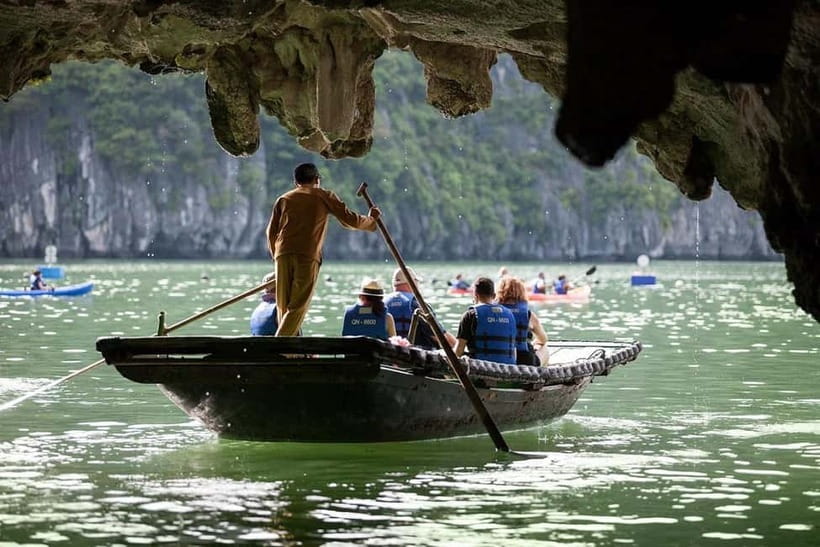 Hanoi: Full-Day Halong Bay Cruise with Swimming & Kayak Tour - Sunset party on board: red wine and an easy finish