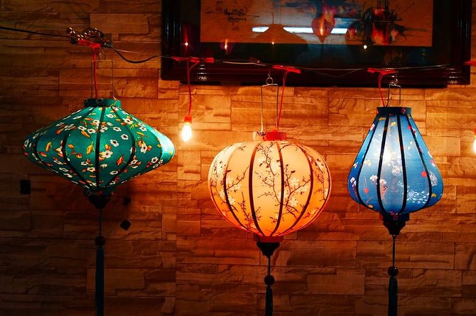 Hoi An Full Lantern Making Class- A special Foldable lantern - Stretching silk, adding tassels, and seeing it come alive